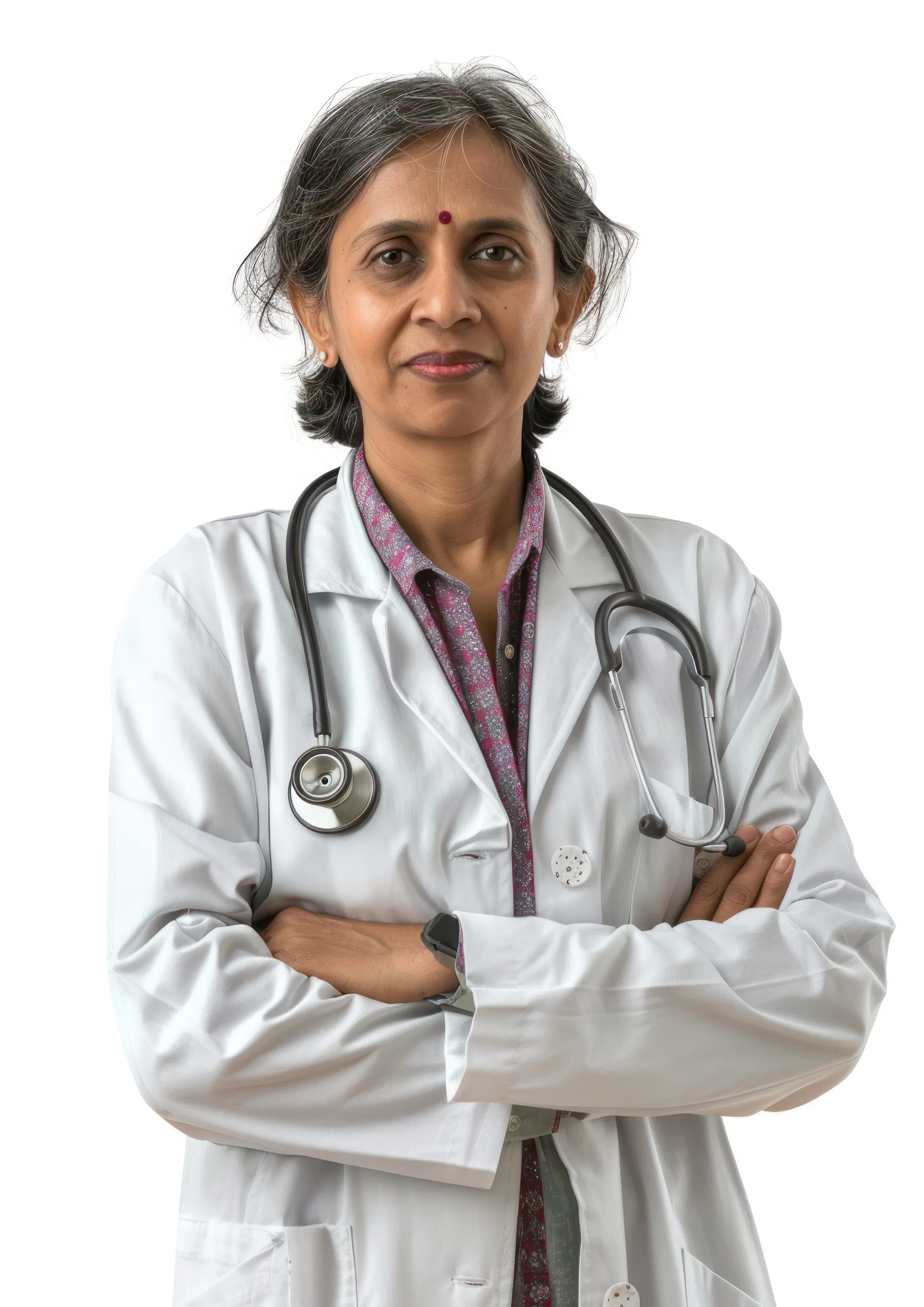 Confident Indian female doctor portrait — PingMeDoc panel of registered medical practitioners